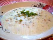 Čorba od šampinjona, graška i dimljene slanine