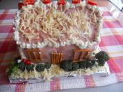 Tost torta u obliku kućice