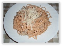 Integralne špagete sa bukovačom