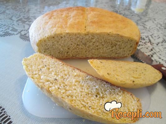 Hleb sa kukuruznim brašnom i bosiljkom