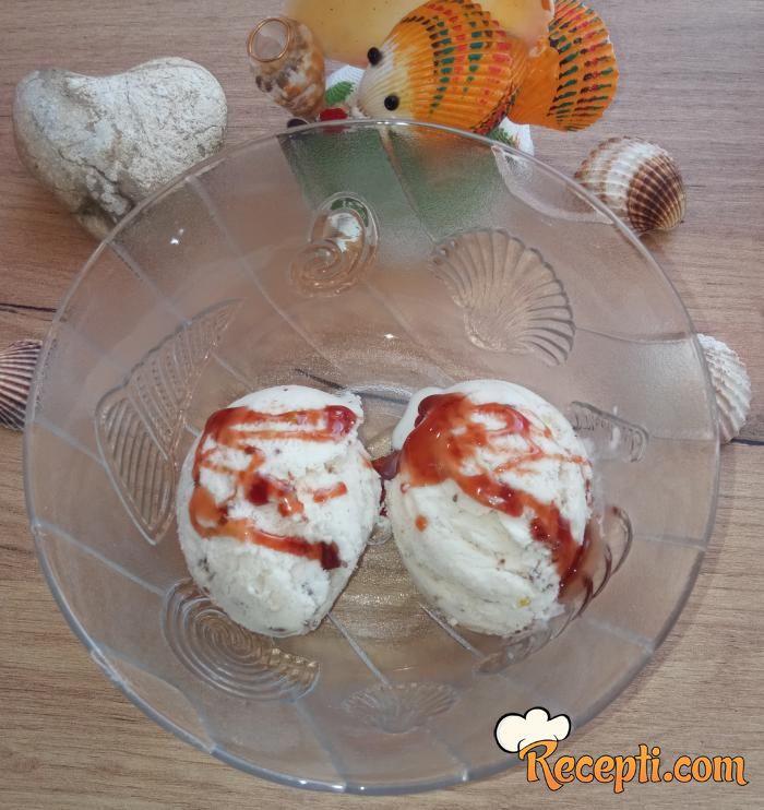 Sladoled sa grčkim jogurtom (badem i pistaći)