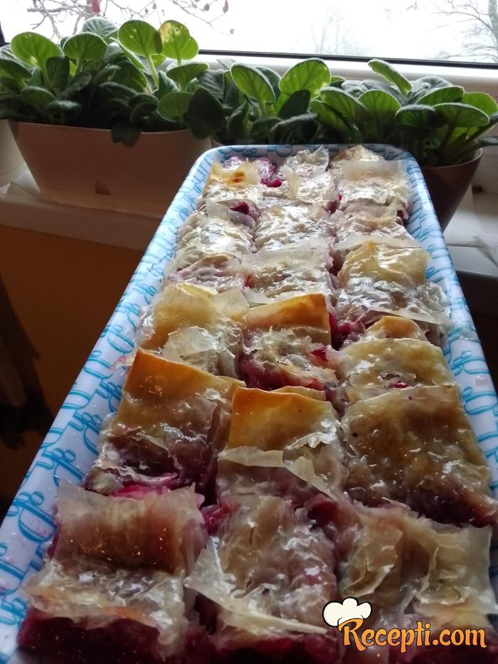 Baklava sa višnjama (posno)