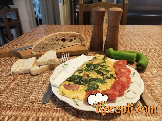Omlet sa slaninicom i spanaćem