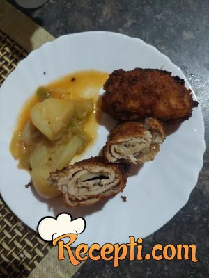 Punjene pilece rolnice sa jabukom