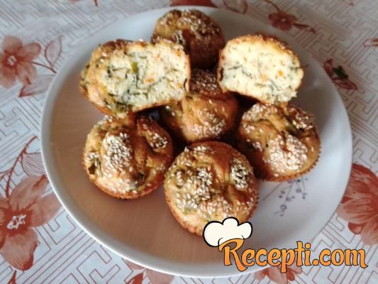 Mafini sa spanaćem i šargarepom