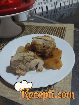 Punjeni karabatak sa šampinjonima