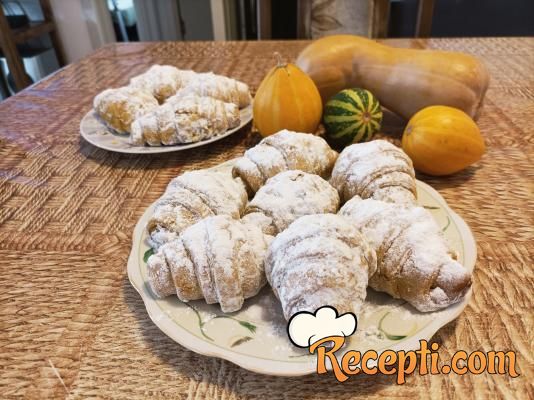 Kiflice sa bundevom i čokoladnim filom (posno)