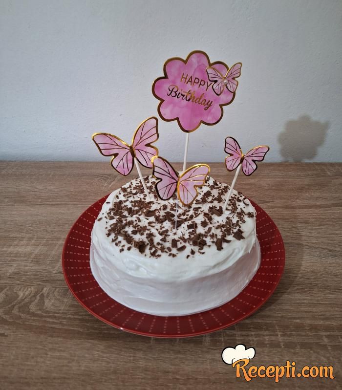 Brza keks torta sa čokoladicama i orasima Brza keks torta sa čokoladicama i orasima