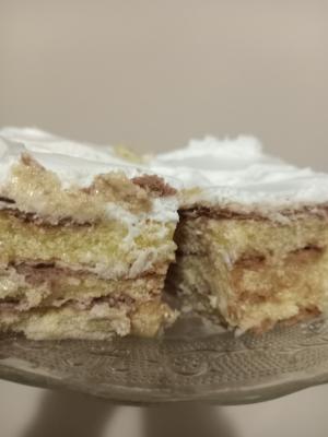 Keks torta sa pudingom i kompotom Keks torta sa pudingom i kompotom