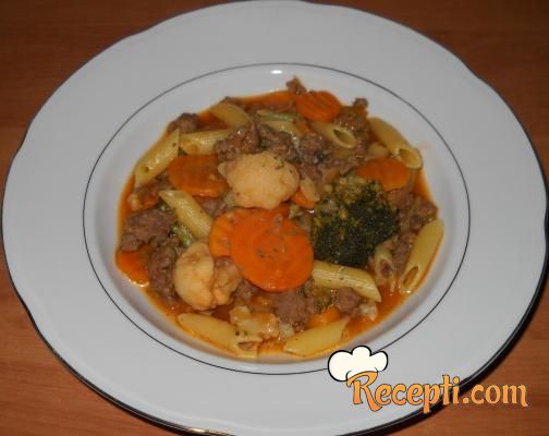 3u1 - meso, povrće i tjestenina