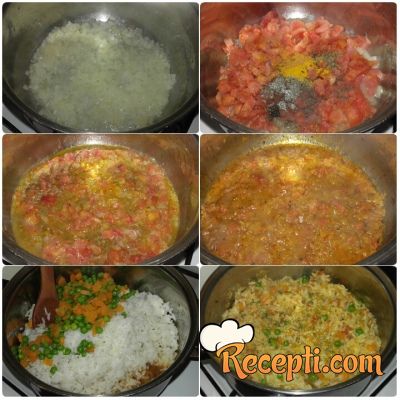 Lagani prilog od pirinča i povrća