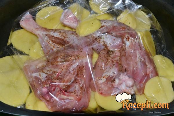 Piletina u kesi za pečenje bez masnoće